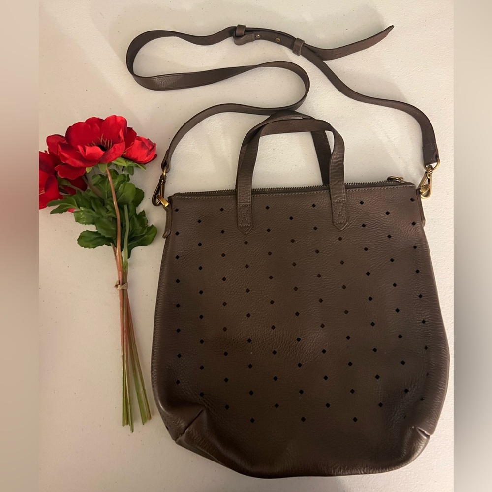 Madewell Mini Transport with perforations
